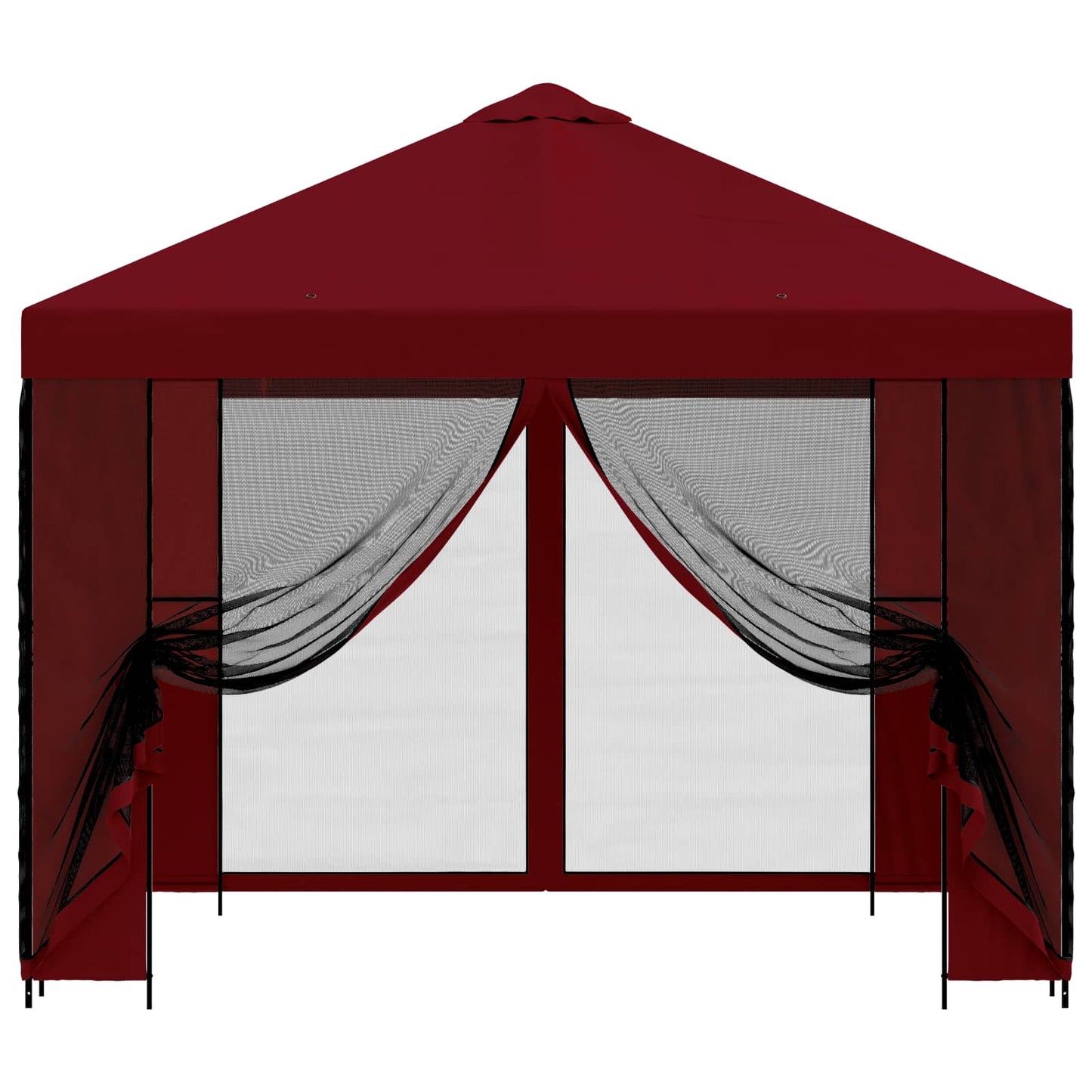 vidaXL Garden Gazebo with Sidewalls 3 x 3 m Burgundy 5