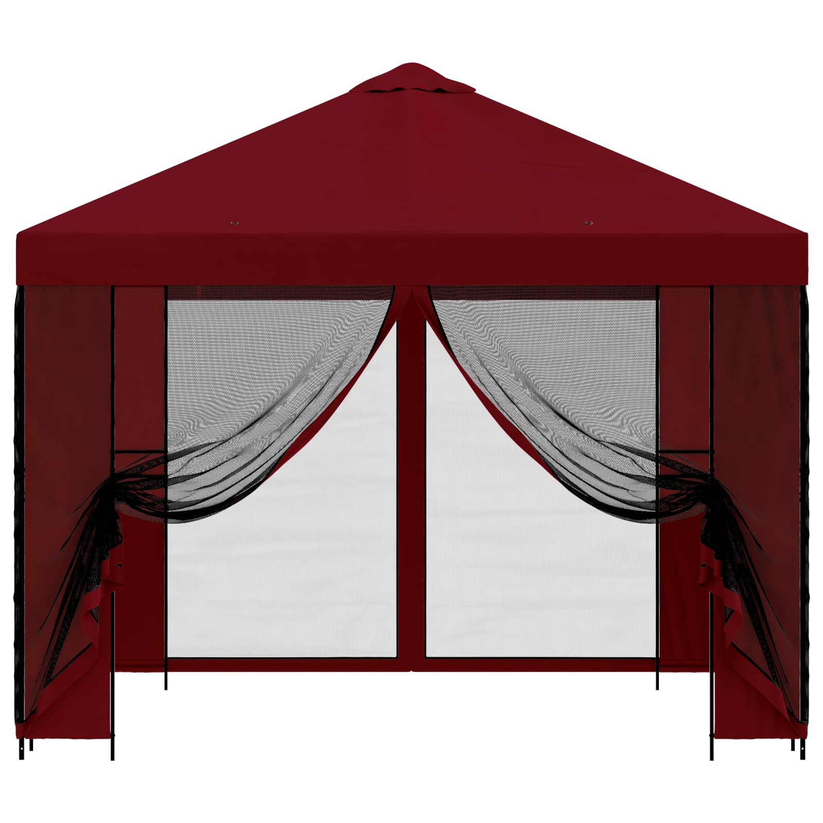 vidaXL Garden Gazebo with Sidewalls 3 x 3 m Burgundy 5