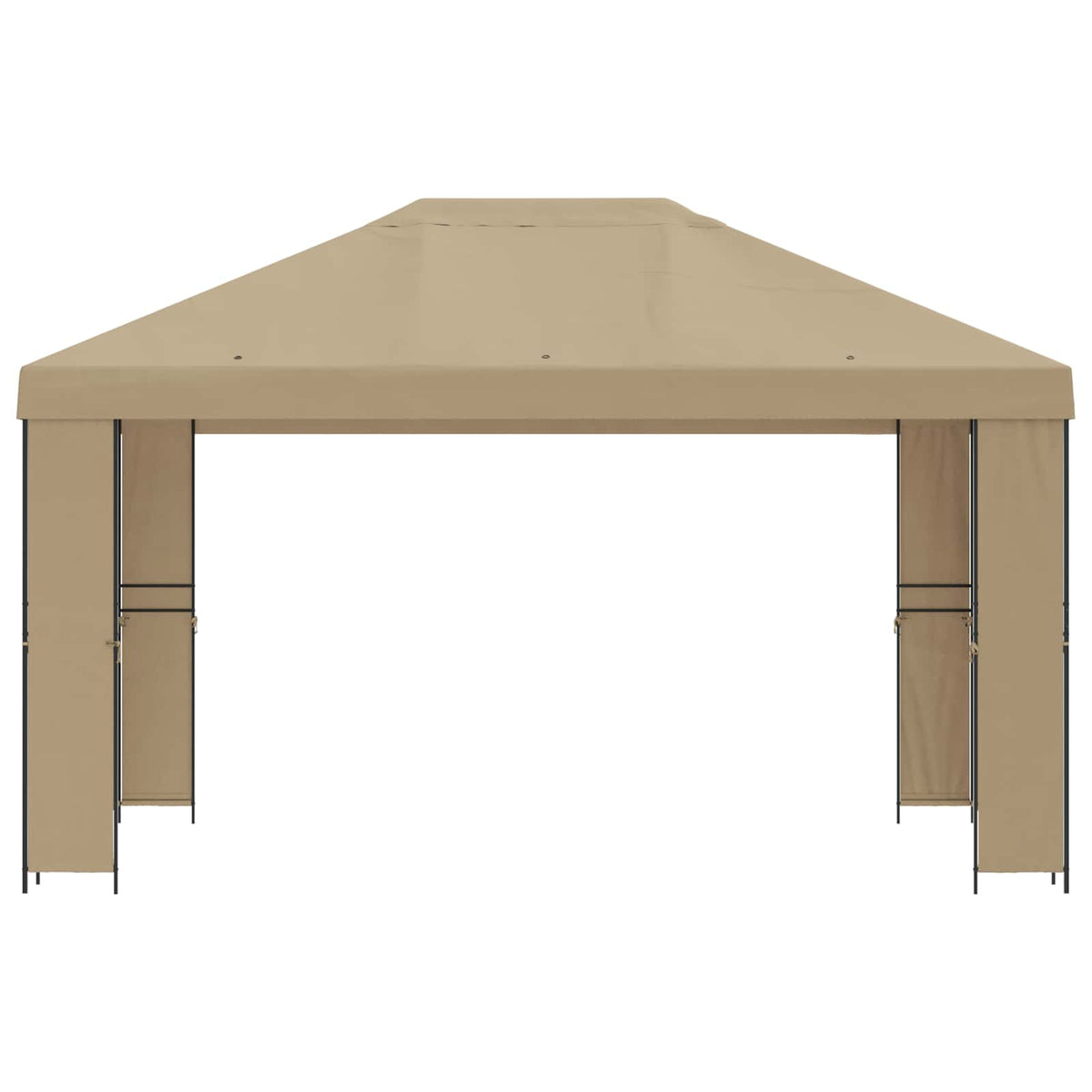 vidaXL Gazebo 4 x 3 m Beige Polyester and Steel 190 gsm 3