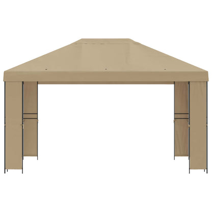 vidaXL Gazebo 4 x 3 m Beige Polyester and Steel 190 gsm 3