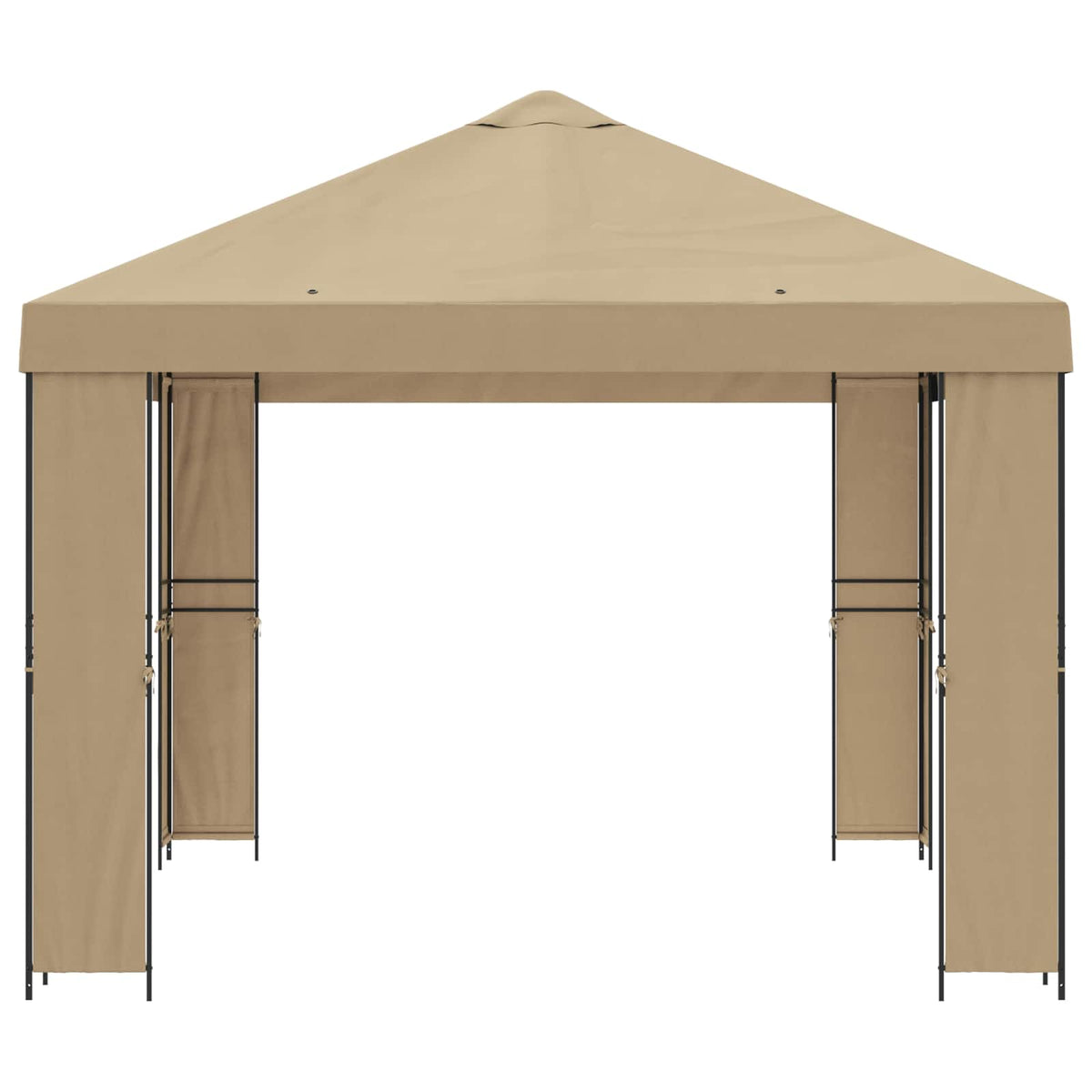 vidaXL Gazebo 4 x 3 m Beige Polyester and Steel 190 gsm 4