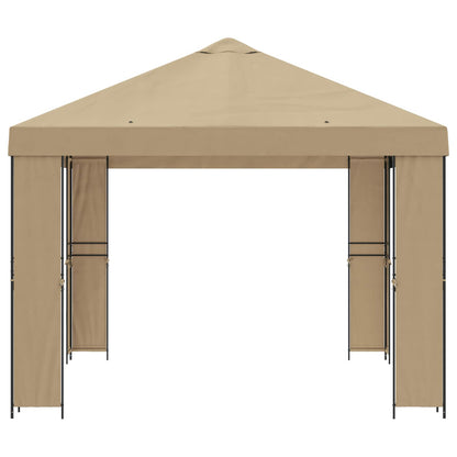 vidaXL Gazebo 4 x 3 m Beige Polyester and Steel 190 gsm 4