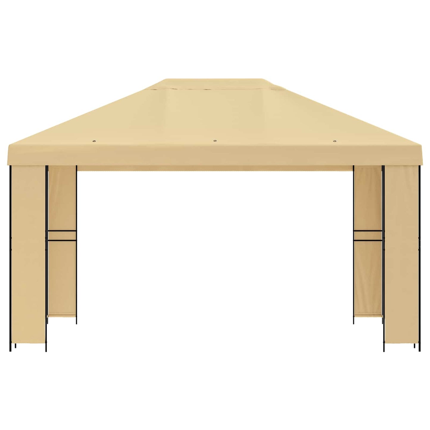 vidaXL Gazebo 4 x 3 m Cream Polyester and Steel 190 gsm 3