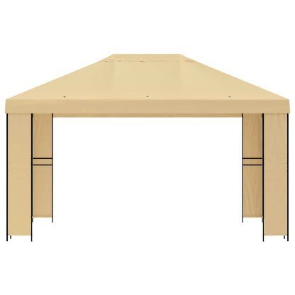 vidaXL Gazebo 4 x 3 m Cream Polyester and Steel 190 gsm 3