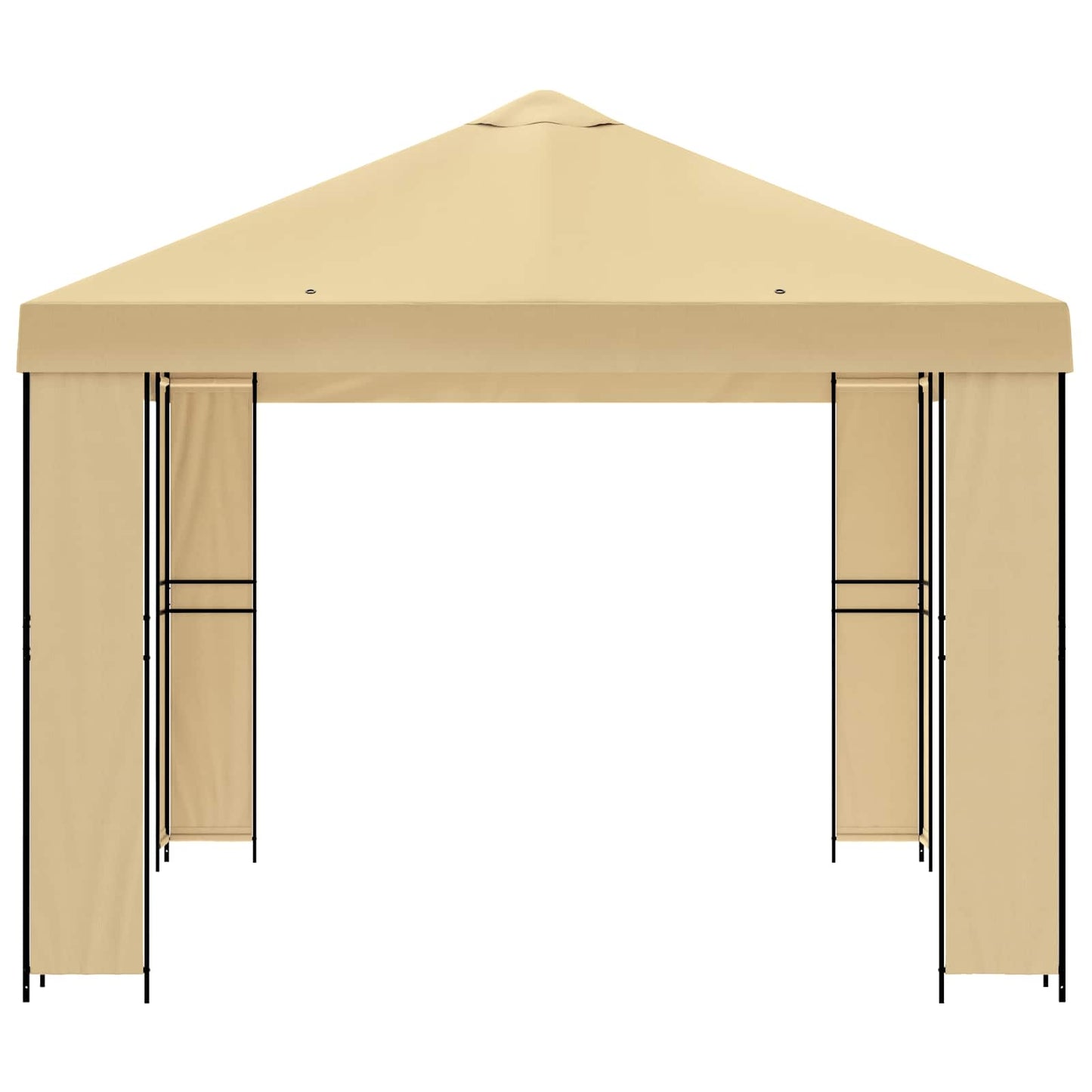 vidaXL Gazebo 4 x 3 m Cream Polyester and Steel 190 gsm 4