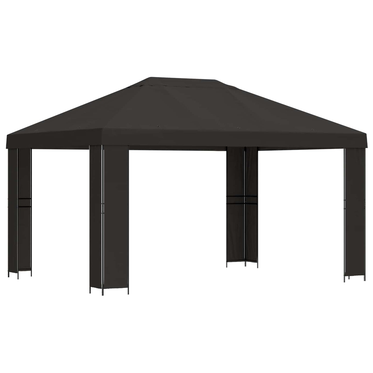 vidaXL Gazebo 4 x 3 m Anthracite Polyester and Steel 190 gsm 2
