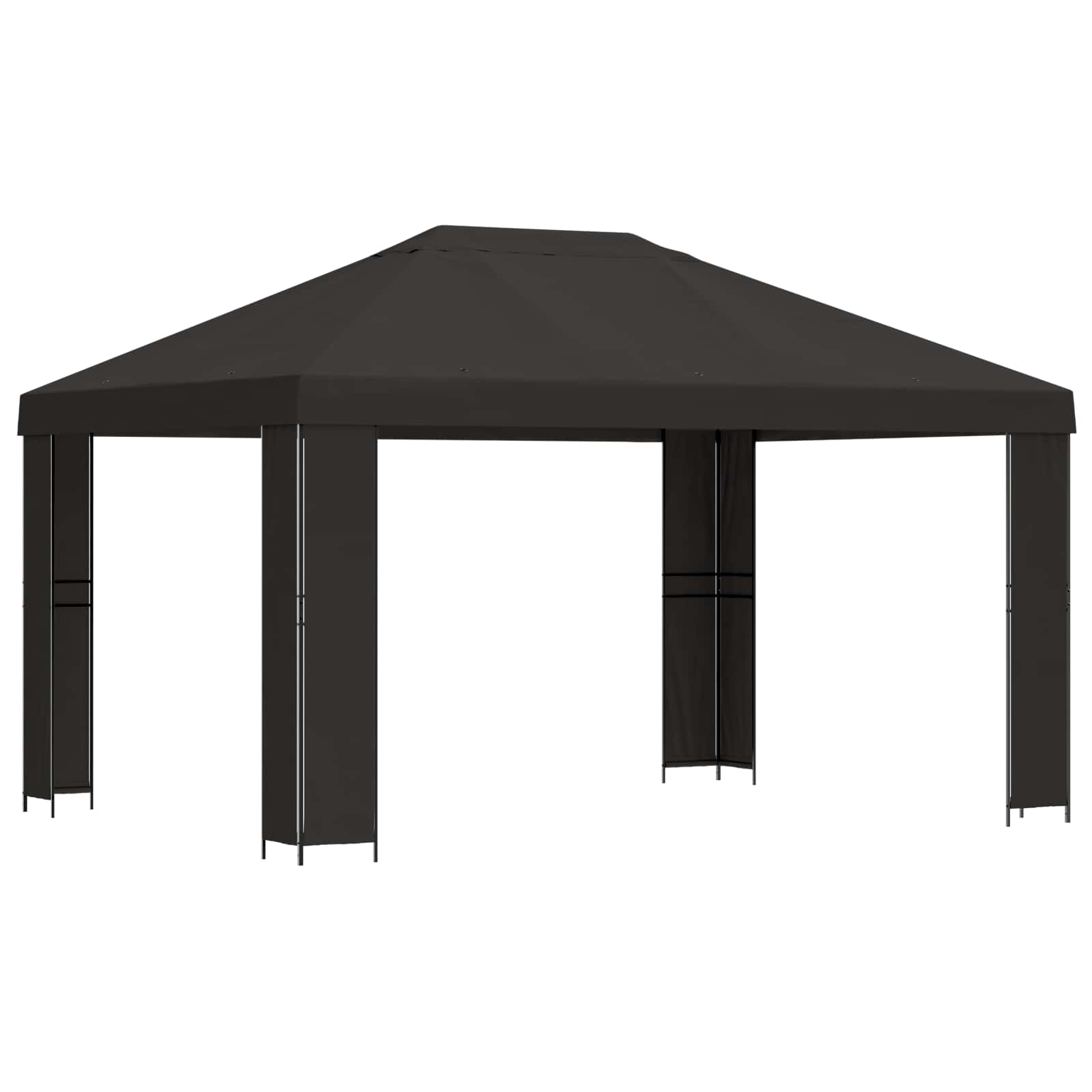 vidaXL Gazebo 4 x 3 m Anthracite Polyester and Steel 190 gsm 2