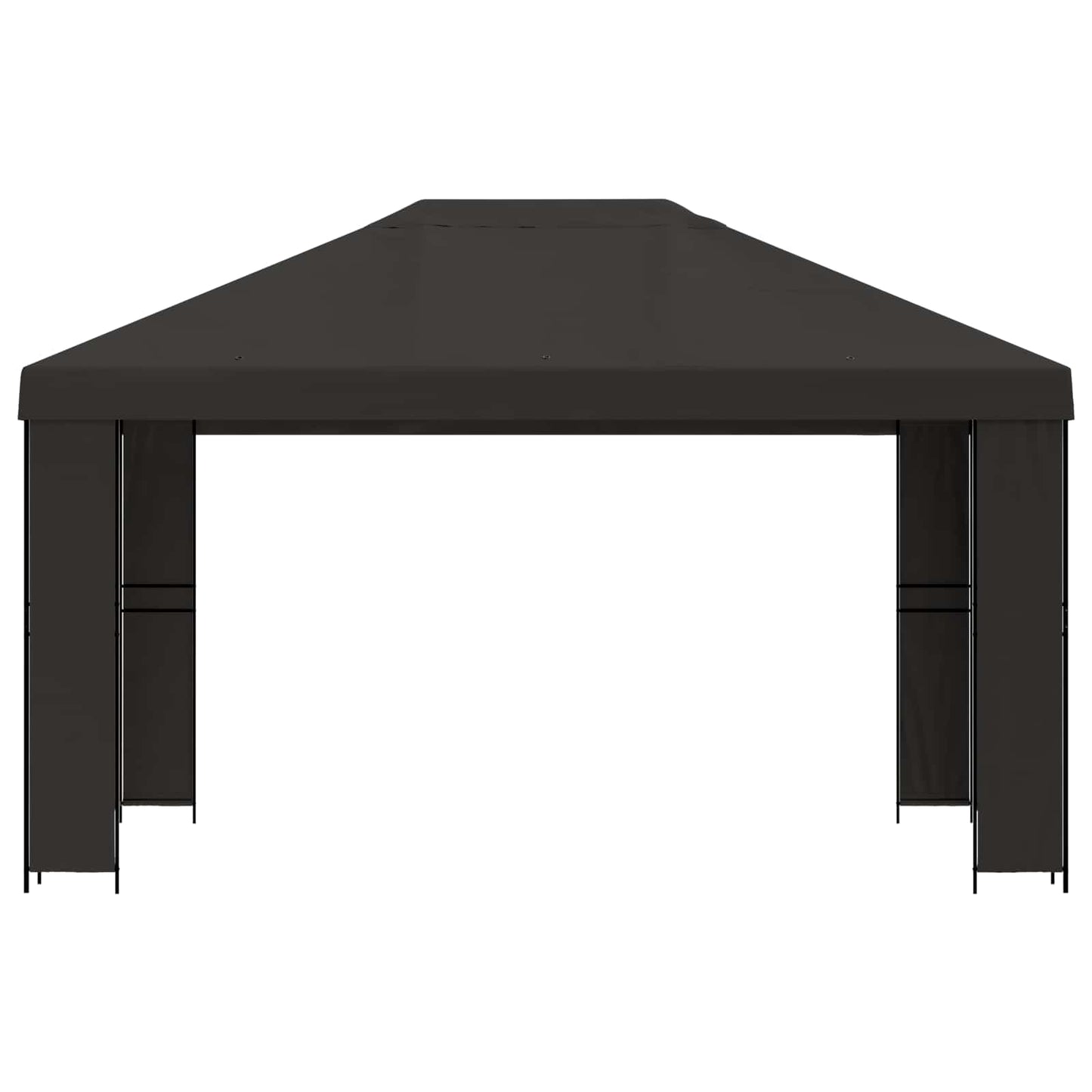 vidaXL Gazebo 4 x 3 m Anthracite Polyester and Steel 190 gsm 3