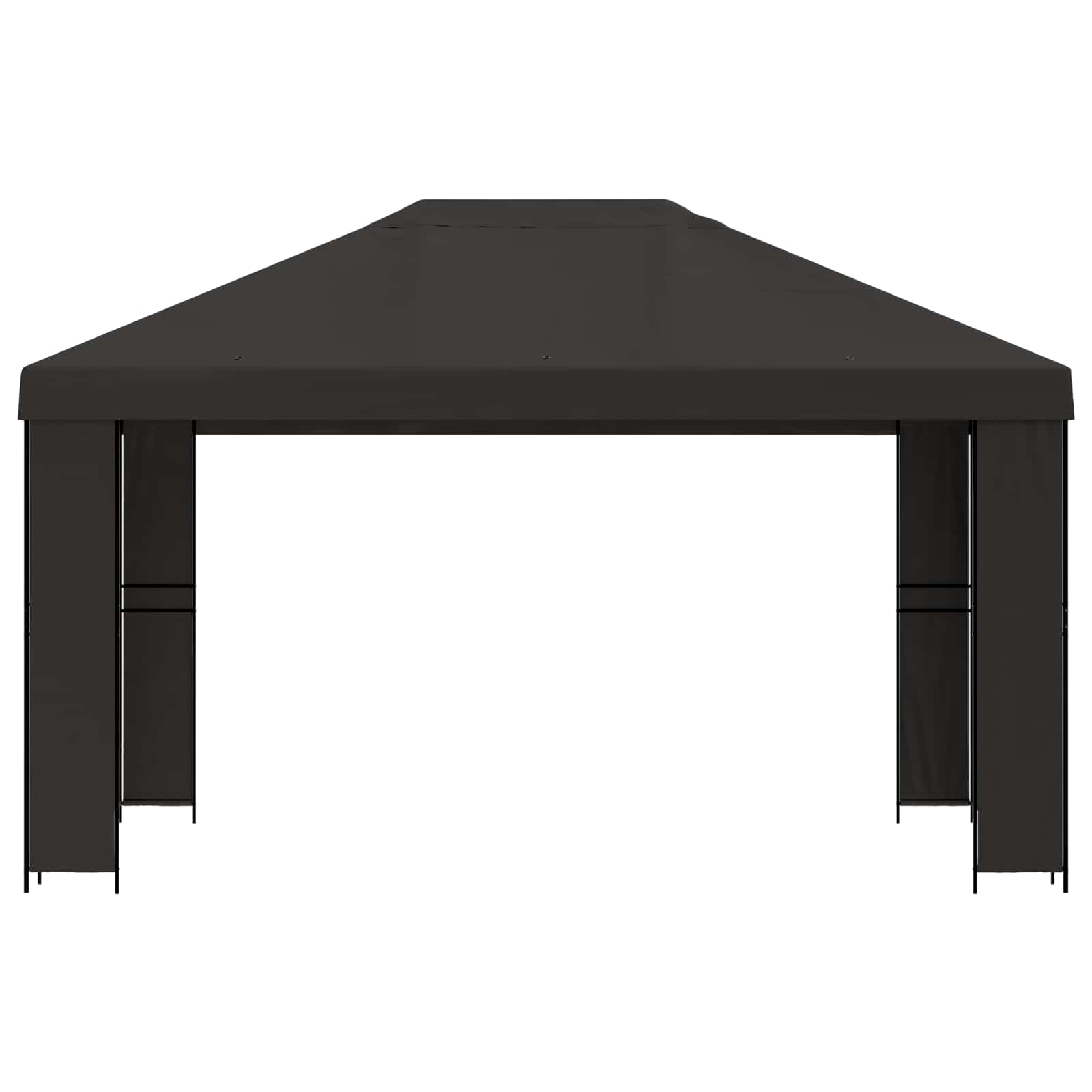 vidaXL Gazebo 4 x 3 m Anthracite Polyester and Steel 190 gsm 3