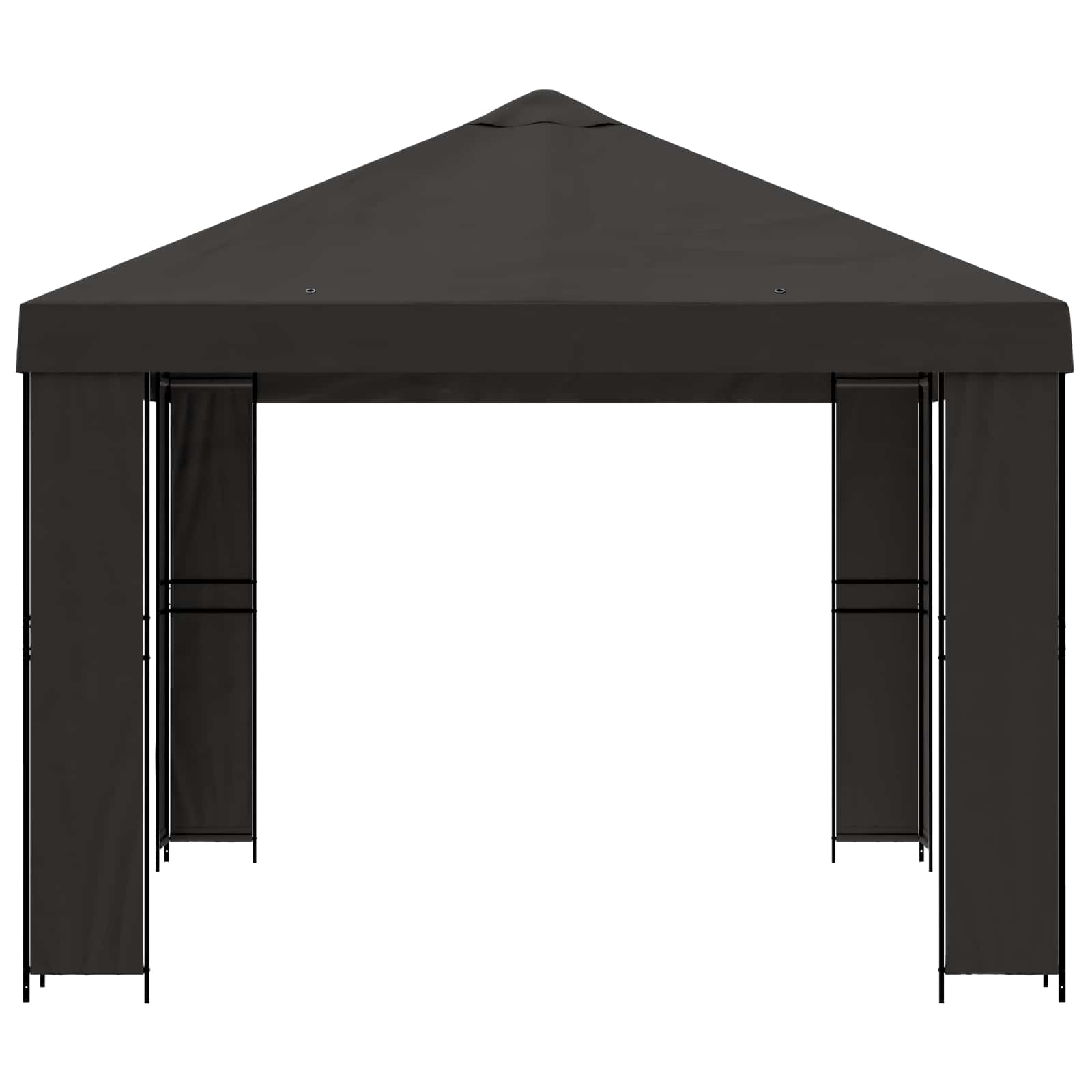vidaXL Gazebo 4 x 3 m Anthracite Polyester and Steel 190 gsm 4