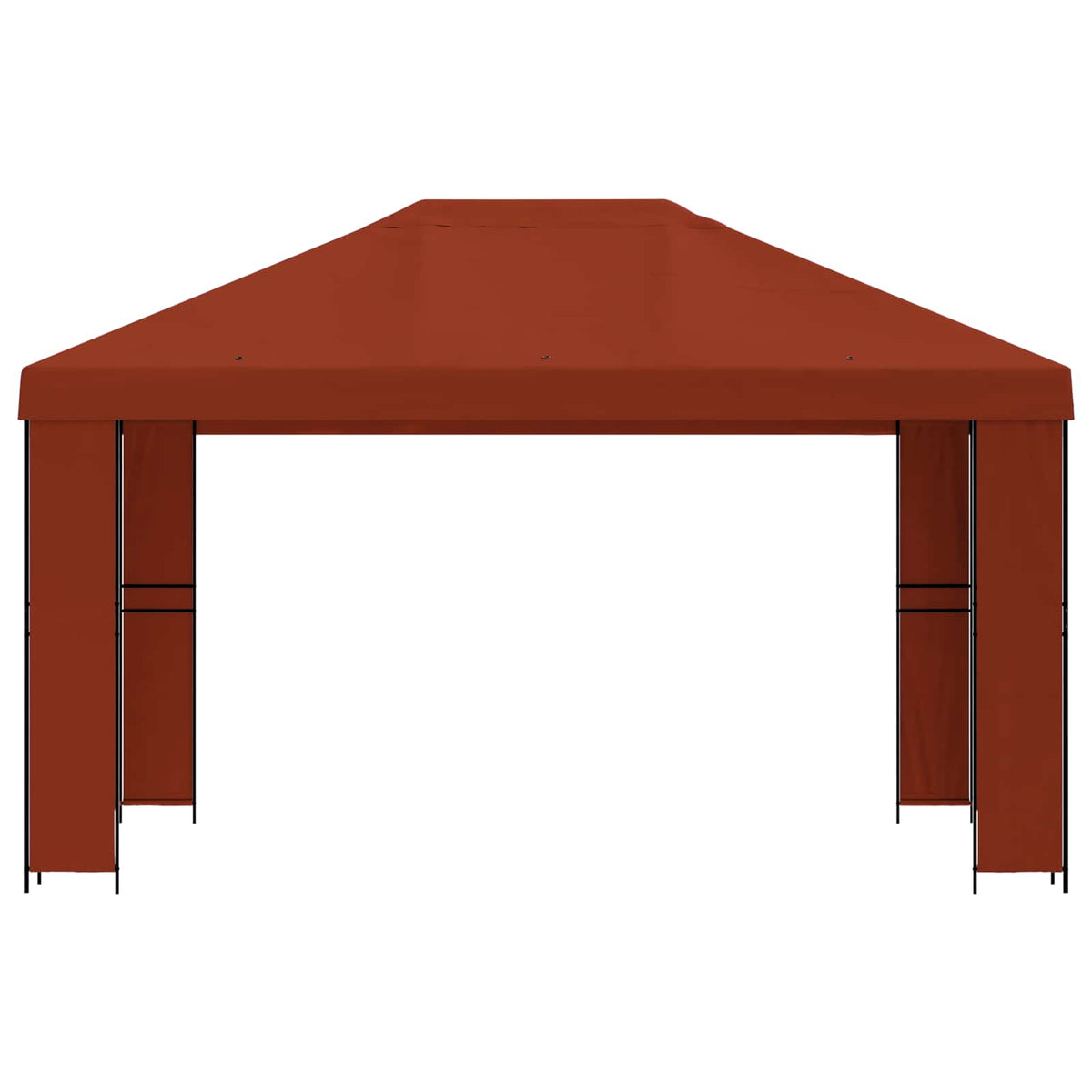 vidaXL Gazebo 4 x 3 m Terracotta Polyester and Steel 190 gsm 3