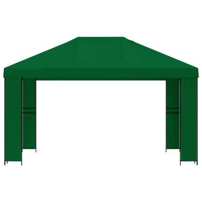 vidaXL Gazebo 4 x 3 m Green Polyester and Steel 190 gsm 3