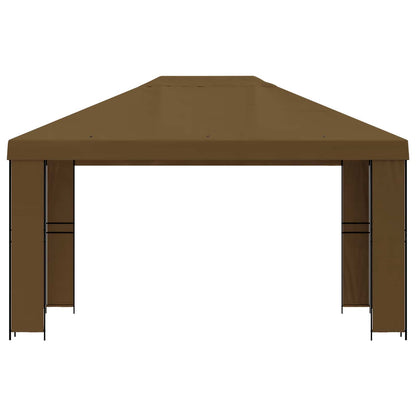 vidaXL Gazebo 4 x 3 m Taupe Polyester and Steel 190 gsm 3