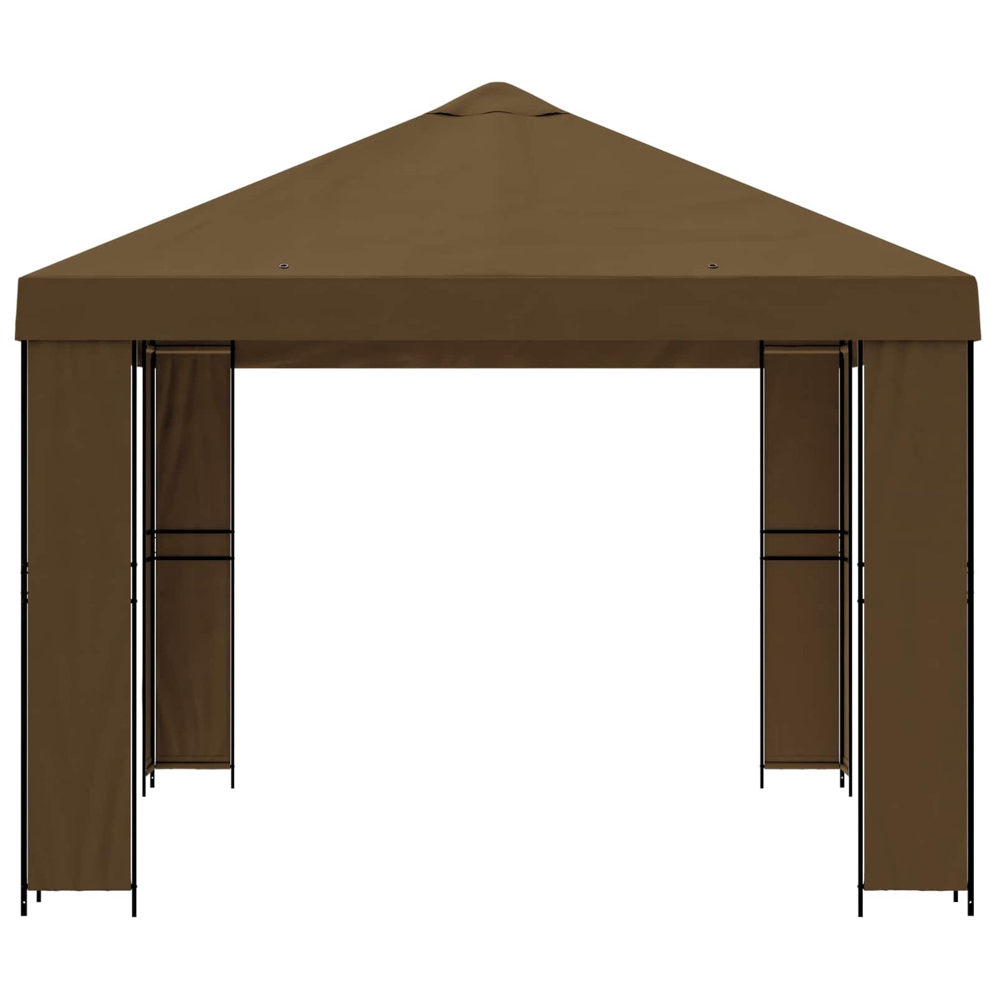 vidaXL Gazebo 4 x 3 m Taupe Polyester and Steel 190 gsm 4