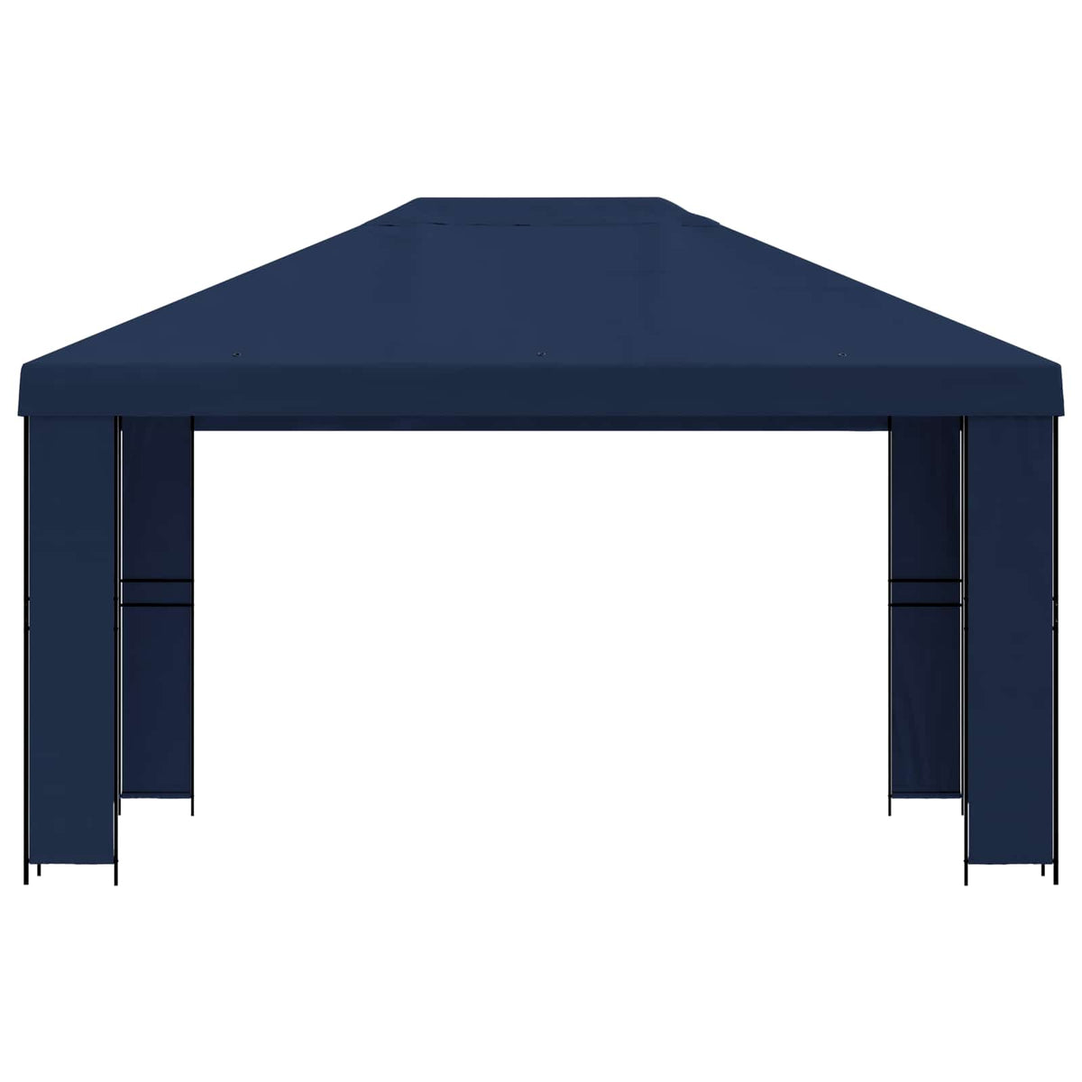 vidaXL Gazebo 4 x 3 m Blue Polyester and Steel 190 gsm 3