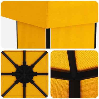 vidaXL Gazebo 4 x 3 m Yellow Polyester and Steel 190 gsm 5