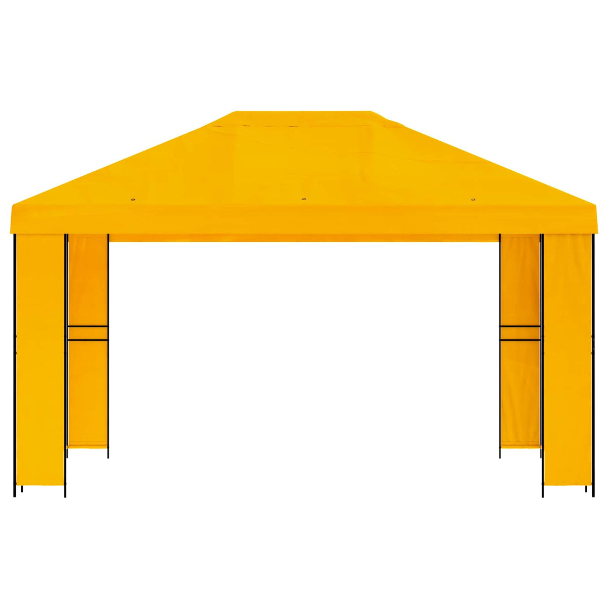 vidaXL Gazebo 4 x 3 m Yellow Polyester and Steel 190 gsm 3