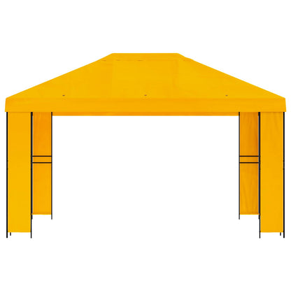vidaXL Gazebo 4 x 3 m Yellow Polyester and Steel 190 gsm 3