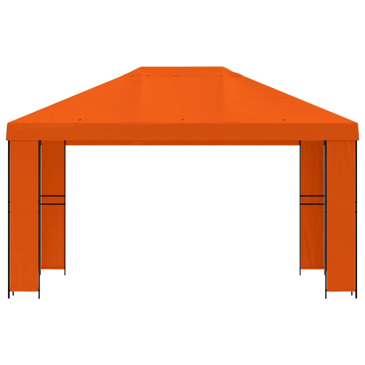vidaXL Gazebo 4 x 3 m Orange Polyester and Steel 190 gsm 3