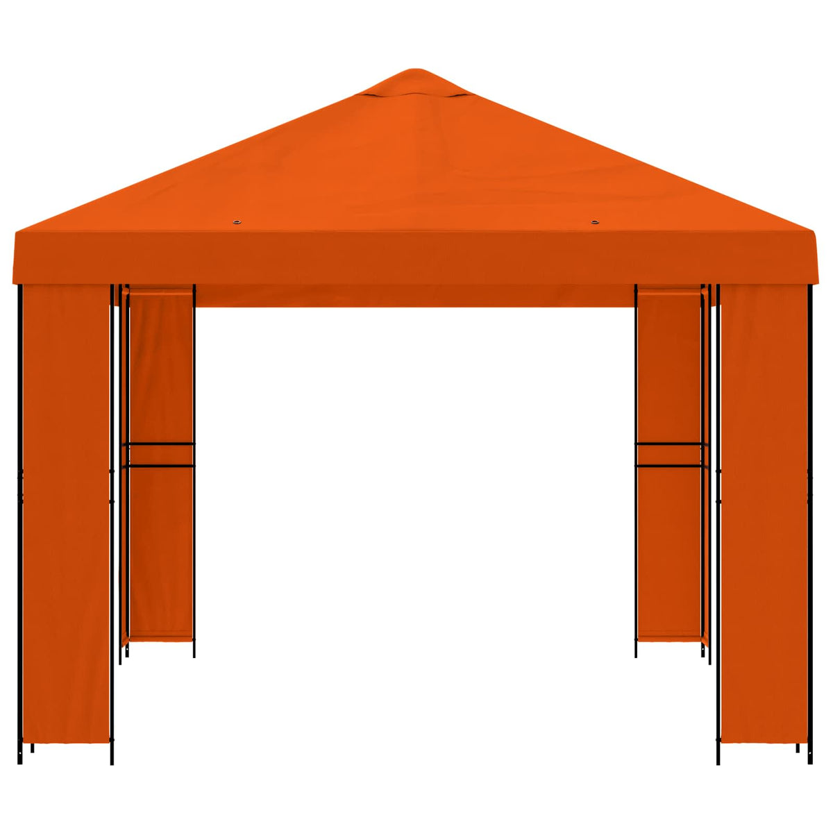 vidaXL Gazebo 4 x 3 m Orange Polyester and Steel 190 gsm 4