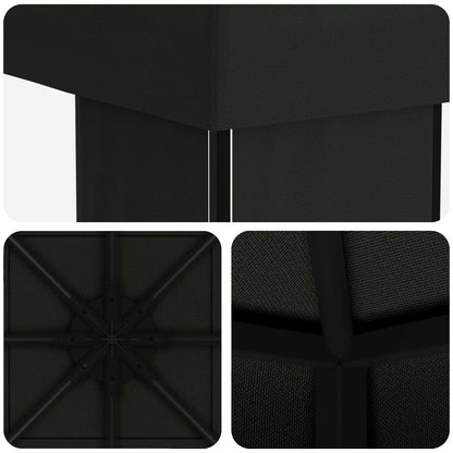 vidaXL Gazebo 4 x 3 m Black Polyester and Steel 190 gsm 5