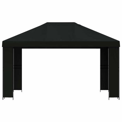 vidaXL Gazebo 4 x 3 m Black Polyester and Steel 190 gsm 3