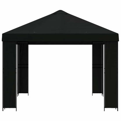vidaXL Gazebo 4 x 3 m Black Polyester and Steel 190 gsm 4