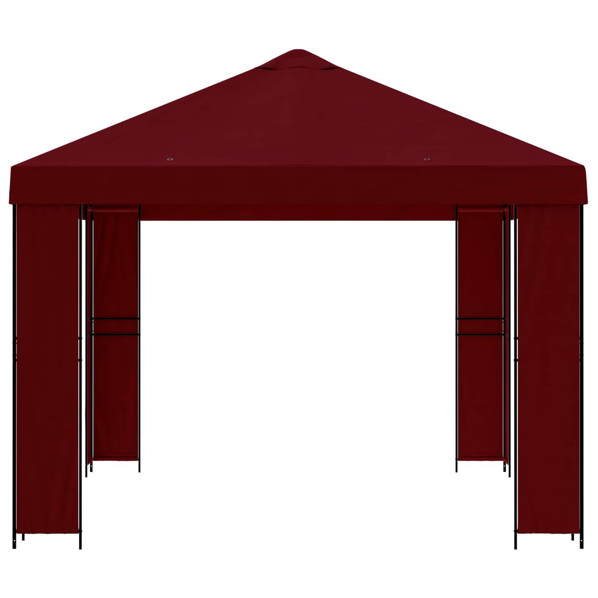 vidaXL Gazebo 4 x 3 m Burgundy Polyester and Steel 190 gsm 4