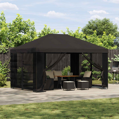 vidaXL Garden Gazebo with Sidewalls 4 x 3 m Anthracite 1