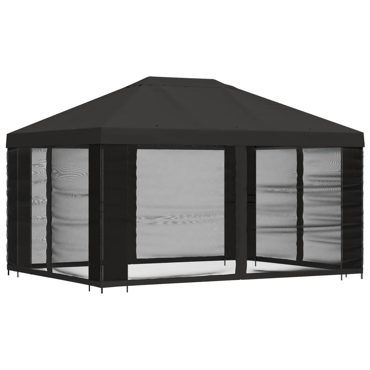 vidaXL Garden Gazebo with Sidewalls 4 x 3 m Anthracite 3