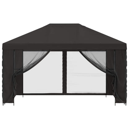 vidaXL Garden Gazebo with Sidewalls 4 x 3 m Anthracite 5