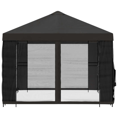vidaXL Garden Gazebo with Sidewalls 4 x 3 m Anthracite 6