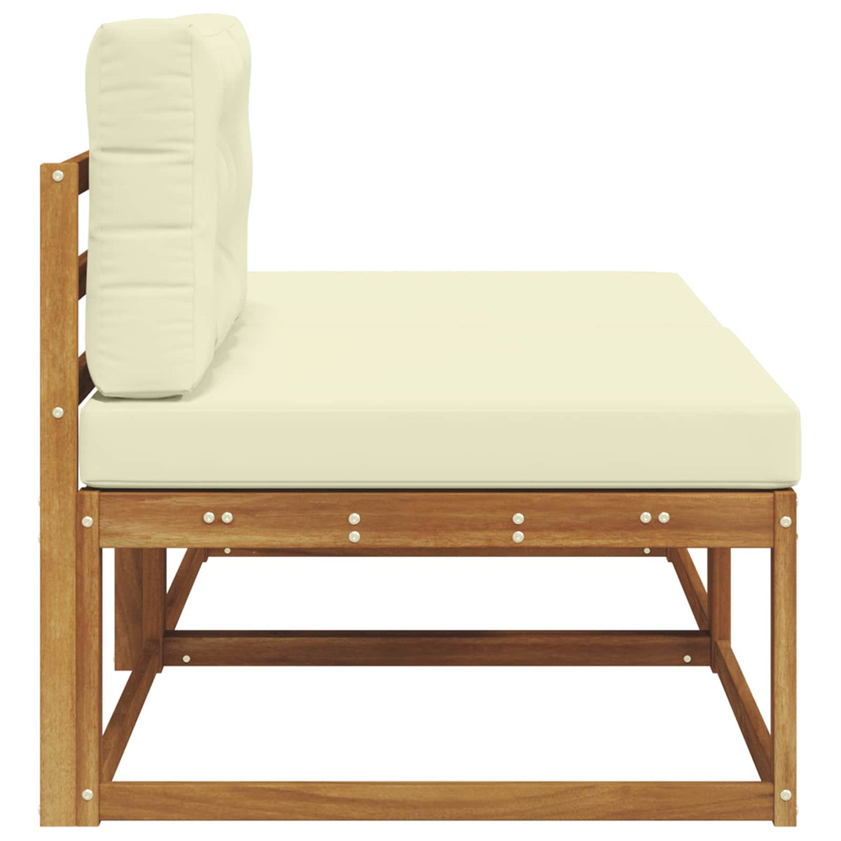 Sectional Sofa Units with Cushion 2 Piece Natural Natural and cream Middle +footstool