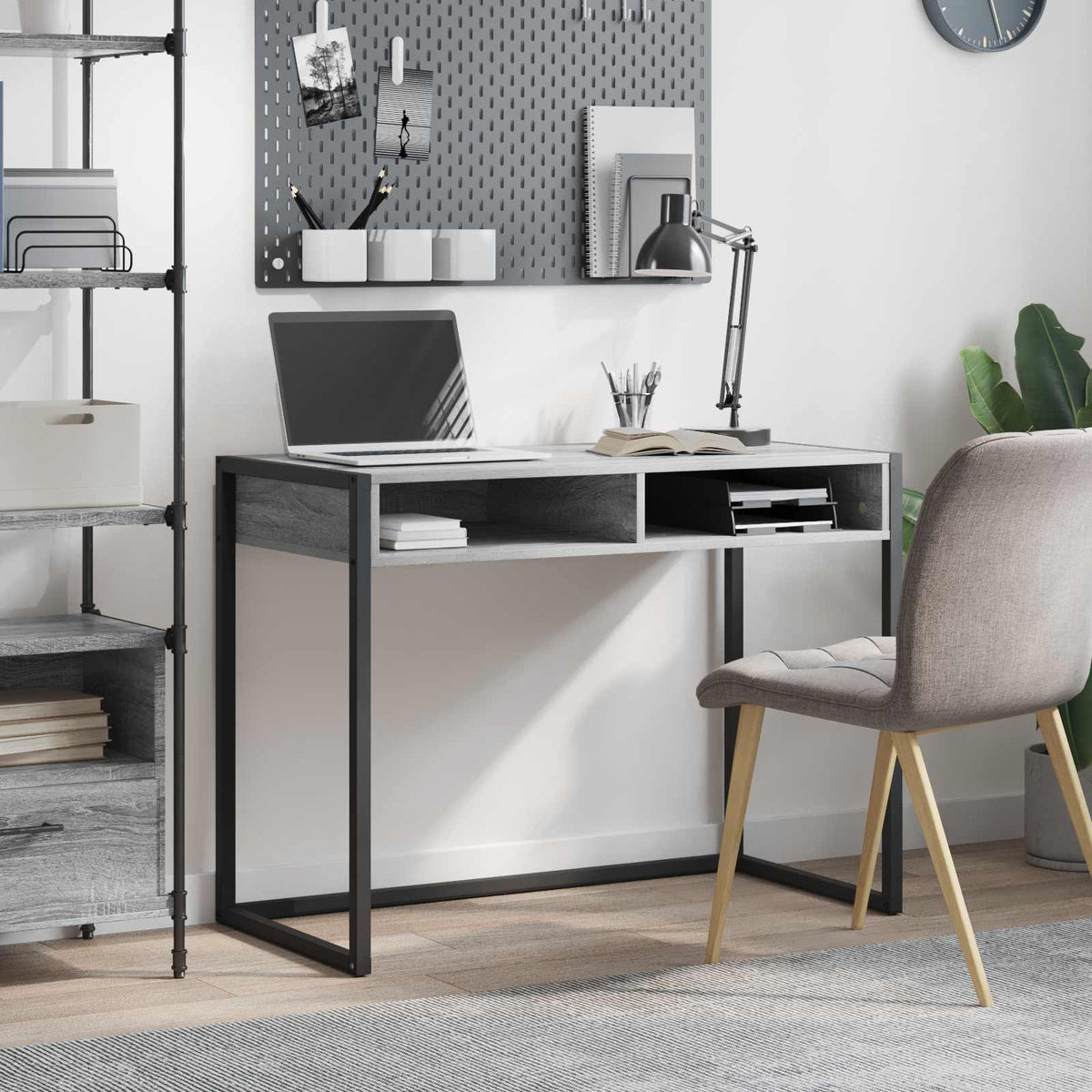 Desk Engineered Wood 100 x 50 x 75 cm Grey sonoma