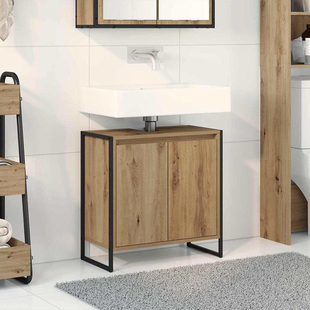 Bathroom Cabinet Engineered Wood Artisan oak 60 x 30 x 60 cm