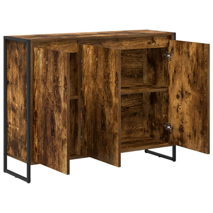 Side Cabinet 96.5 x 30 x 75.5 cm Engineered Wood Smoked oak