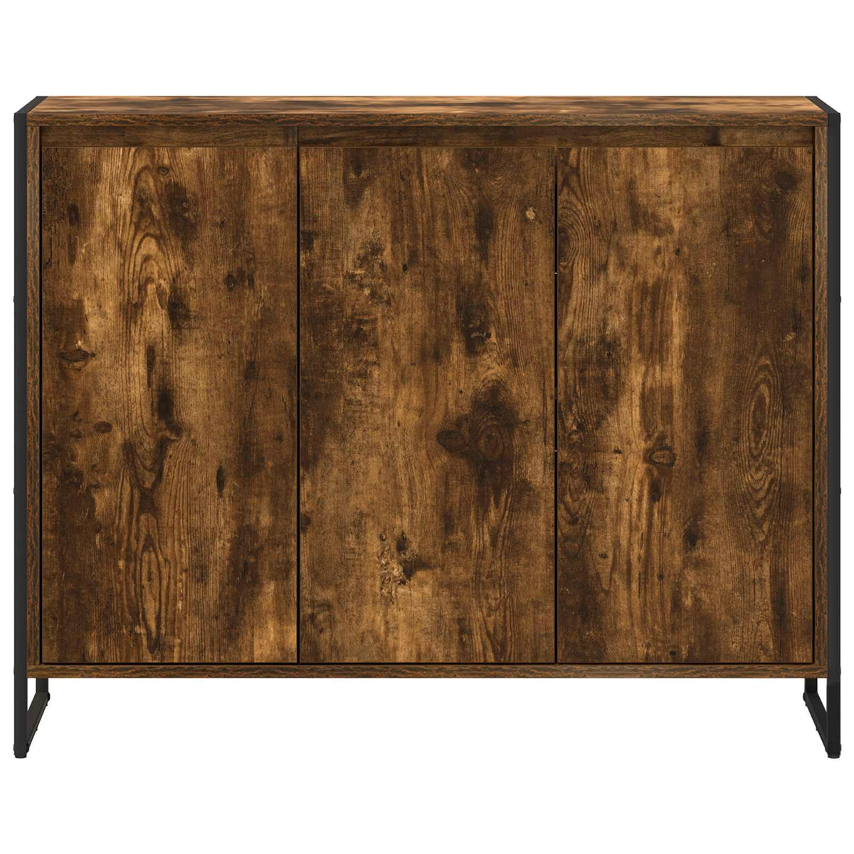 Side Cabinet 96.5 x 30 x 75.5 cm Engineered Wood Smoked oak