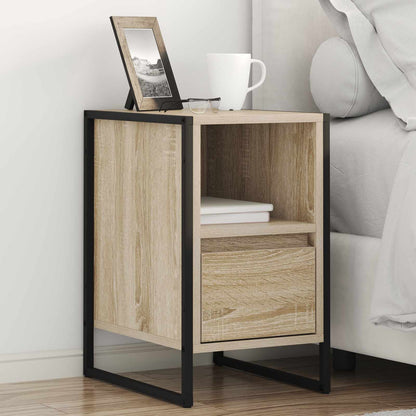 Bedside Table 39.5 x 30 x 50 cm Engineered Wood Sonoma oak 1