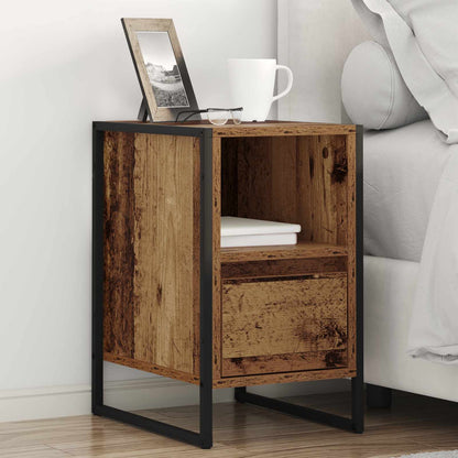 Bedside Table 39.5 x 30 x 50 cm Engineered Wood Old wood 2