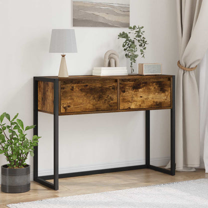 End Table 100 x 36 x 75 cm Engineered Wood Smoked oak