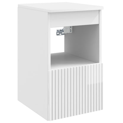 vidaXL Bathroom Furniture Set 3 pcs High Gloss White Engineered Wood 6
