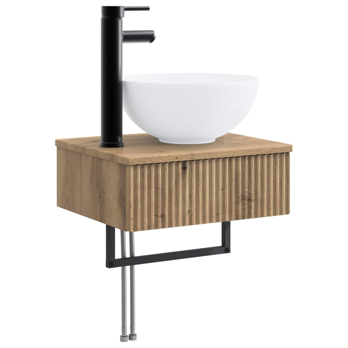 vidaXL Bathroom Furniture Set 3 pcs Artisan Oak Engineered Wood 5
