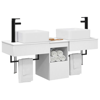 vidaXL Bathroom Cabinet Set 3 pcs White 136 x 35 x 80 cm 3