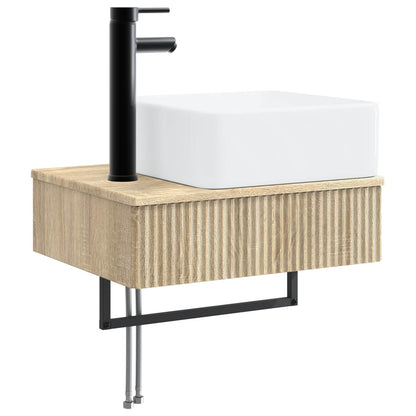 vidaXL Bathroom Cabinet Set 3 pcs Sonoma Oak 136 x 35 x 80 cm 5