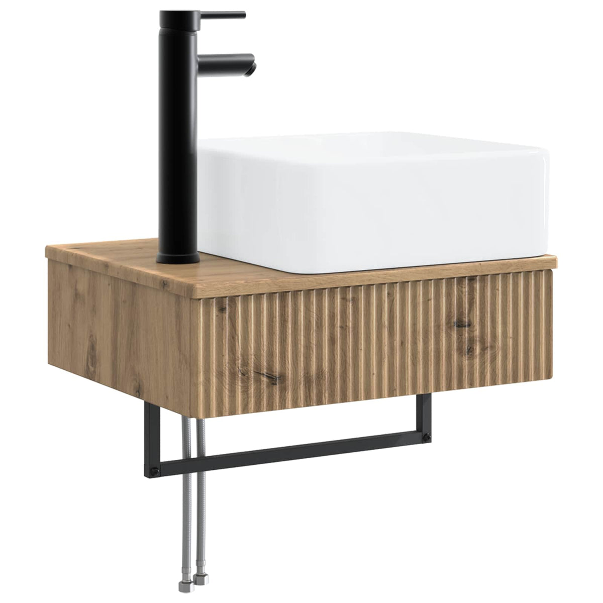 vidaXL Bathroom Cabinet Set 3 pcs Artisan Oak 136 x 35 x 80 cm 5