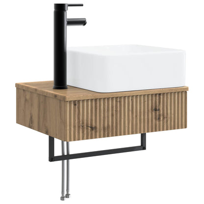 vidaXL Bathroom Cabinet Set 3 pcs Artisan Oak 136 x 35 x 80 cm 5
