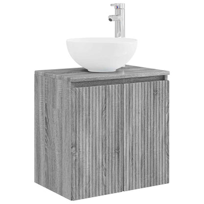 vidaXL Bathroom Cabinet Set 3 pcs Grey Sonoma 129 x 35 x 80 cm 5