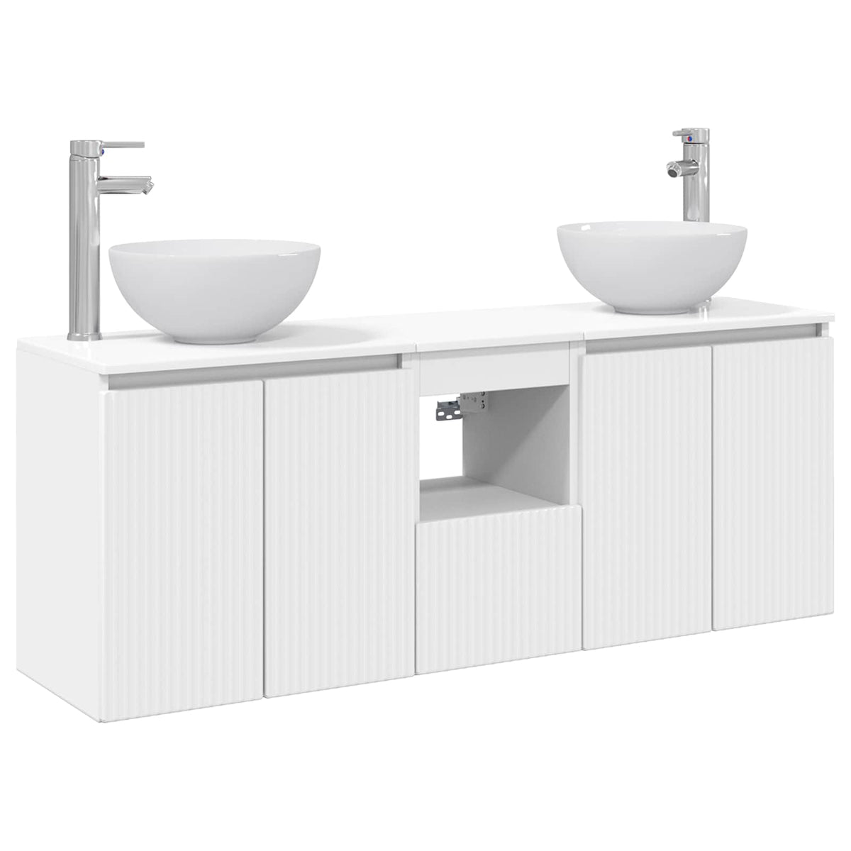 Wall-mounted Bathroom Cabinet Set 3 pcs White