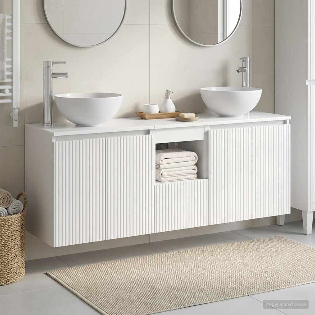 vidaXL Wall-mounted Bathroom Cabinet Set 3 pcs