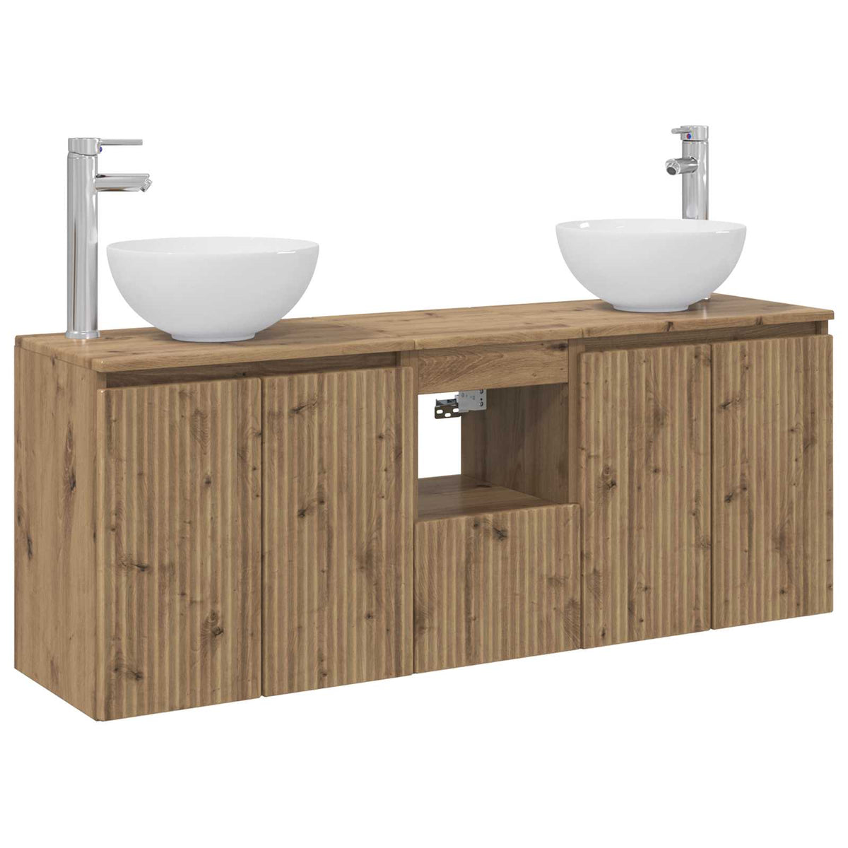 Wall-mounted Bathroom Cabinet Set 3 pcs Artisan oak